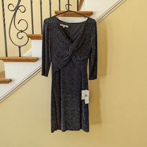 Black Cocktail Dress with Silver Sparkles 💎